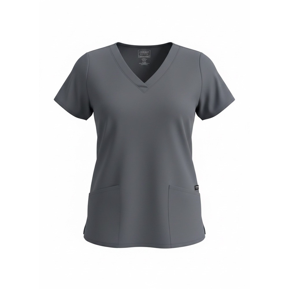 Cherokee Workwear‎ Professionals Grey V-Neck Scrub Top Medium WW665